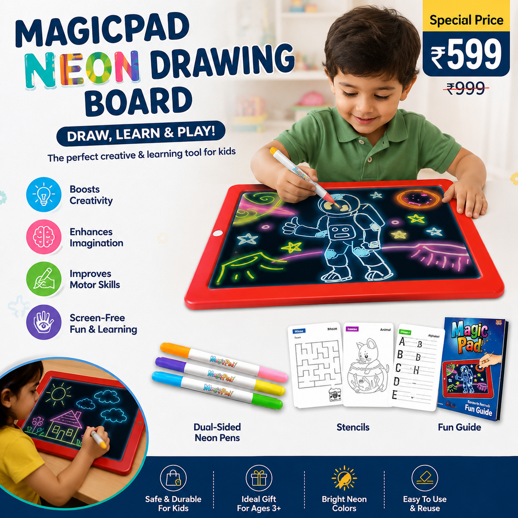 Magic LED Drawing Pad – Draw, Learn & Play!